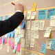 Pplanning projects with stickies on a board