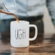 Pouring coffee into a mug