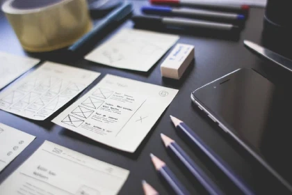 Paper and pens ready to start planning