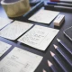 Paper and pens ready to start planning
