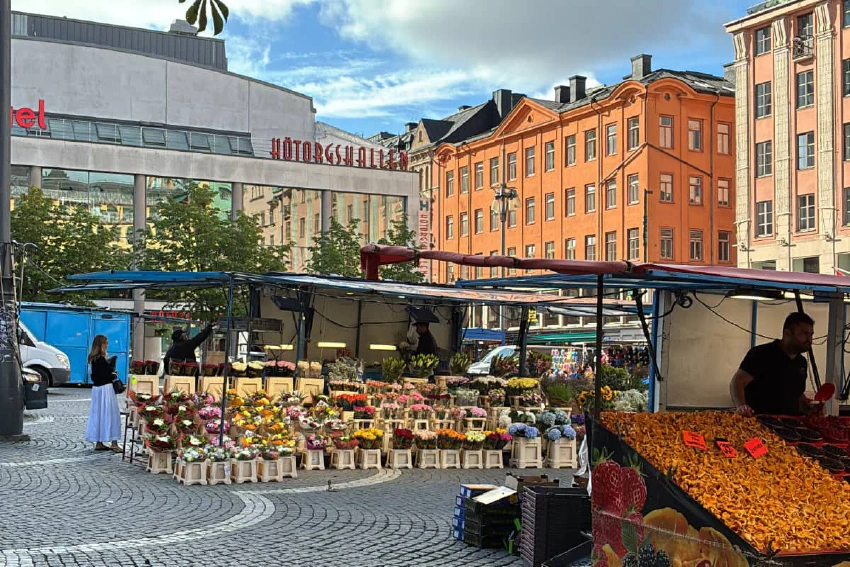 Early morning at Hötorget in Stockholm