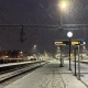 Snowing early morning at Lund C