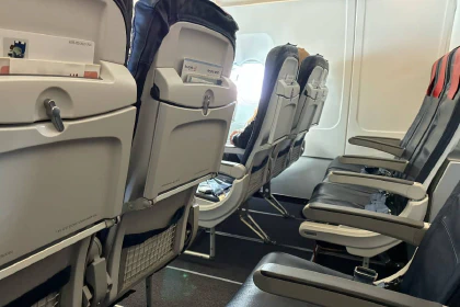 Empty last row of seats