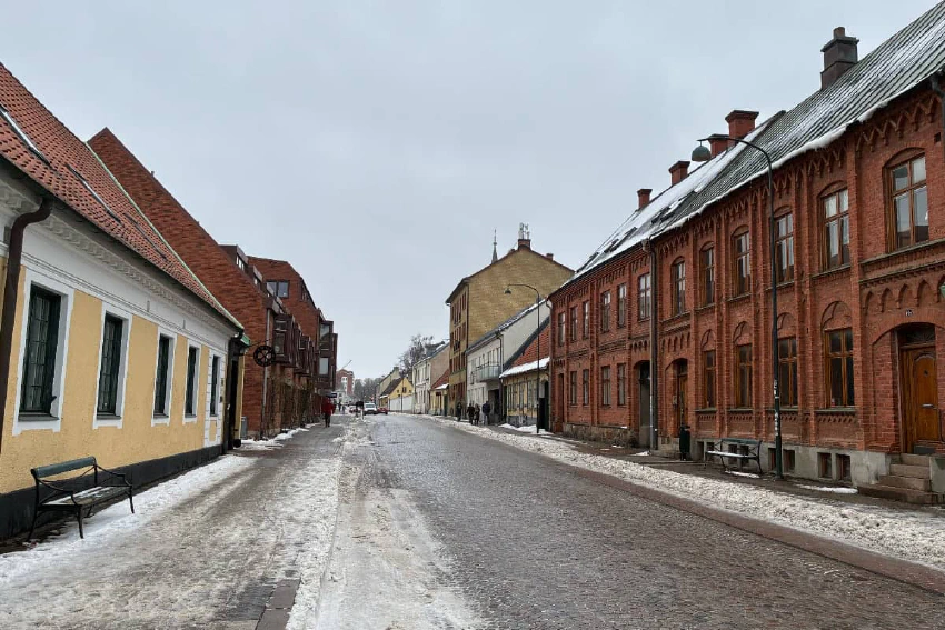 Lund on an icy grey morning in February