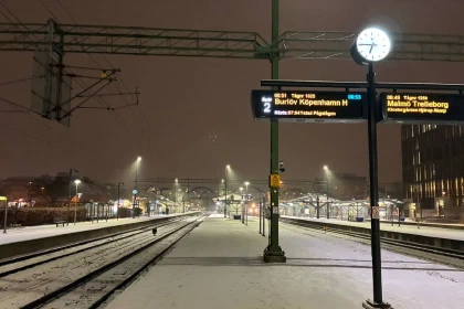 Lund train station in February