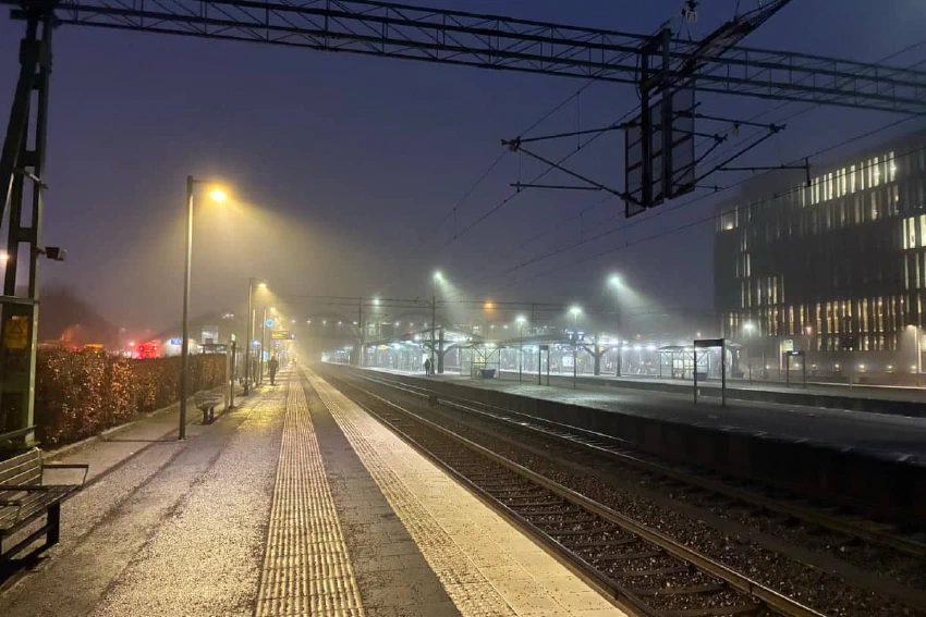 Lund train station in February
