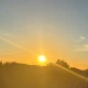 Sun setting over Lund