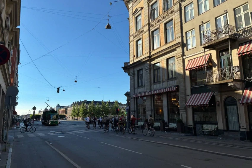 Morning rush hour in Copenhagen