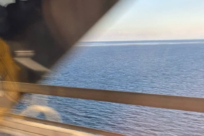 Crossing the Öresund bridge in summer
