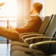 Person waiting at an airport