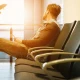 Person waiting at an airport