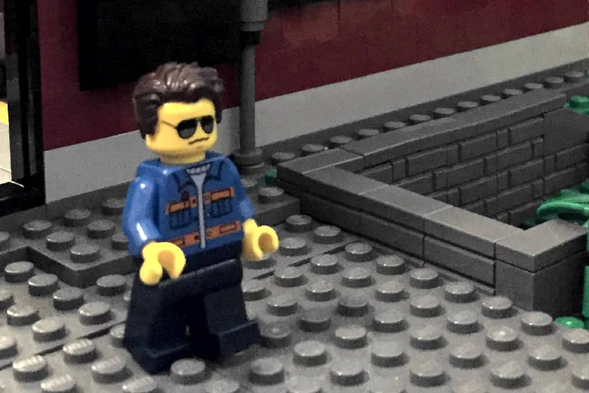 Lego figure with cool sunglasses