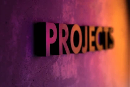 Sign with the word 'Projects'