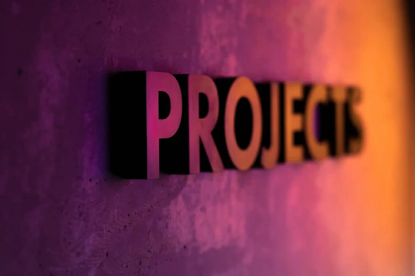 Sign with the word 'Projects'