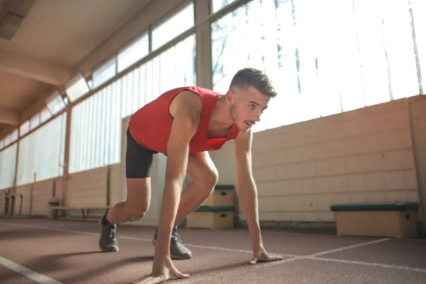 Person about to start running