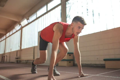 Person about to start running