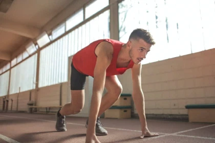 Person about to start running