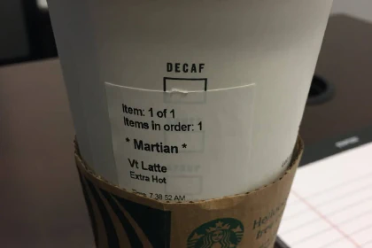 Coffee cup for 'Martian'
