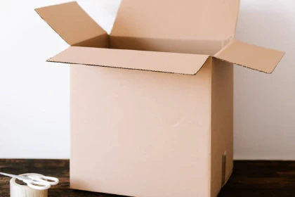 Packing boxes.