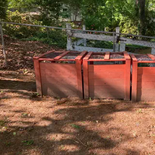 Finished compost bins Finished compost bins